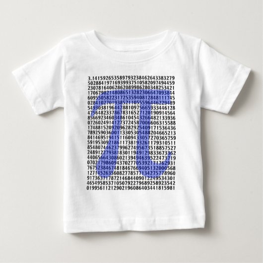 Pi 3.14 bis Hundert Ziffern Baby T-shirt (Vorderseite)