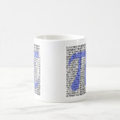 Pi 3.14 bis Hundert Ziffern Kaffeetasse (Mittel)