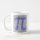 Pi 3.14 bis Hundert Ziffern Kaffeetasse (Links)