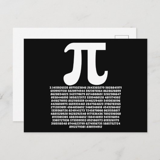 Pi 3.14 Math Irrational Number Math Gift Postkarte (Vorne/Hinten)