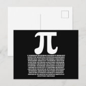Pi 3.14 Mathe Irrationale Zahl Mathe Geschenk Postkarte (Vorne/Hinten)