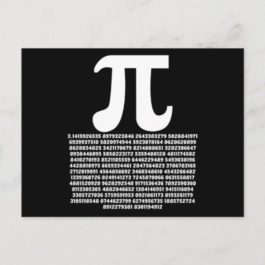 Pi 3.14 Mathe Irrationale Zahl Mathe Geschenk Postkarte (Vorderseite)