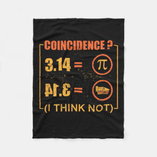 Pi 3.14 Pie Zufall Ich denke nicht lustig Pi Tag Fleecedecke