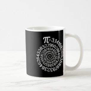 Pi = 3,14 Spiral Mathe Science Geek 3,14 Pi Day St Kaffeetasse