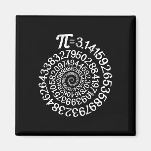 Pi = 3,14 Spiral Mathe Science Geek 3,14 Pi Day St Magnet