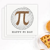 Pi 3.14 Spiral Number Leopard Muster Happy Pi Day Serviette