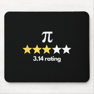 Pi 3.14 Star Rating Funny Pi Spaß Pi Day Novelty Mousepad