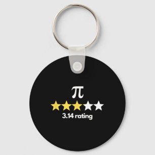 Pi 3.14 Star Rating Funny Pi Spaß Pi Day Novelty Schlüsselanhänger