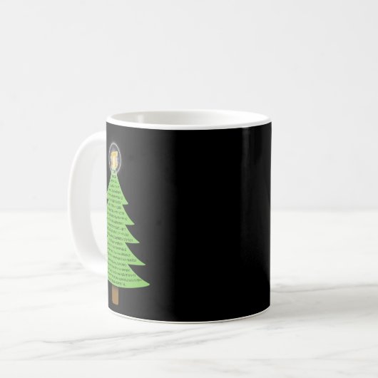 Pi 3.14 Weihnachtsbaumgeschenk für Mathe-Liebhaber Kaffeetasse (Vorderseite Links)