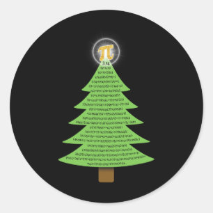 Pi 3.14 Weihnachtsbaumgeschenk für Mathe-Liebhaber Runder Aufkleber