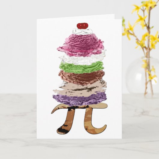 Pi a la Mode Karte (Gelbe Blume)