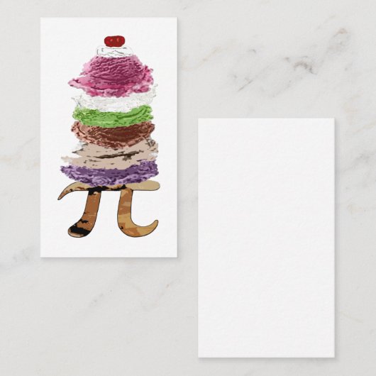 Pi a la Mode Visitenkarte (Vorne/Hinten)