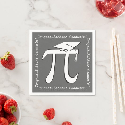 Pi Abschluss - Math Grad Themenpapier Napkins Serviette (Beispiel)