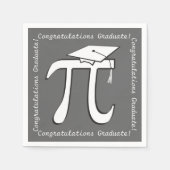 Pi Abschluss - Math Grad Themenpapier Napkins Serviette (Vorderseite)