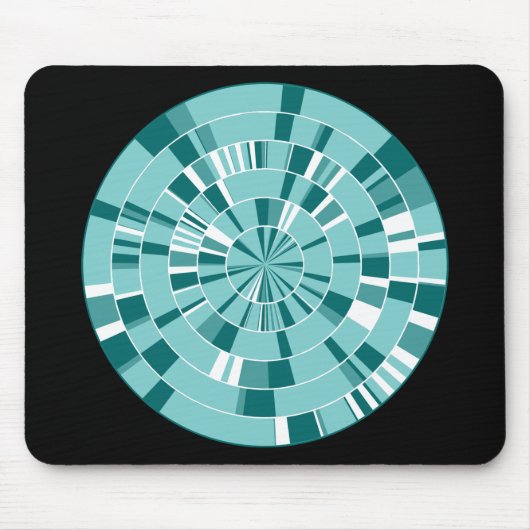 Pi Abstrakt 05 - auf schwarz Mousepad (Vorne)