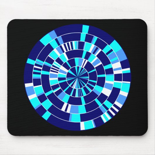 Pi Abstrakt 07 - auf schwarz Mousepad (Vorne)