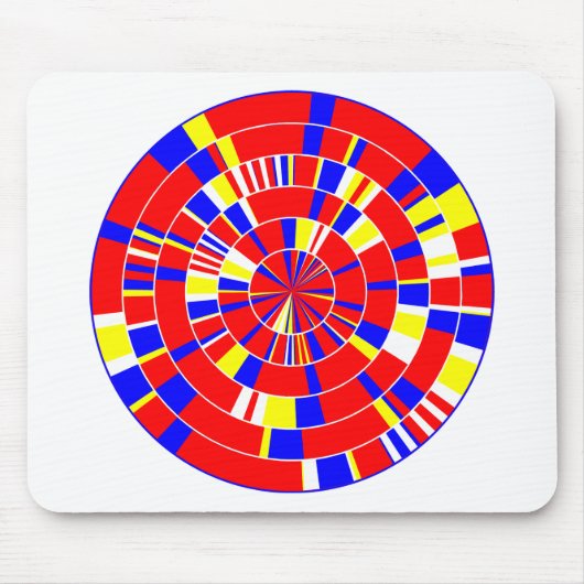 Pi Abstrakt - auf Weiß Mousepad (Vorne)