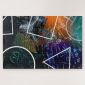 Pi Abstrakt: Mathematisches Kunstpuzzle Puzzle (Horizontal)