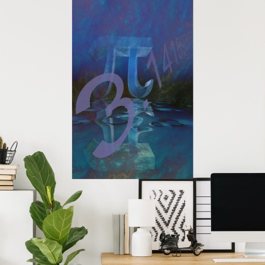 Pi abstrakt Poster (Heimbüro)