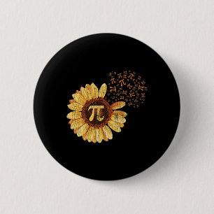 Pi Apparel Pi Day Sonnenblume Kleidung Math Funny Button