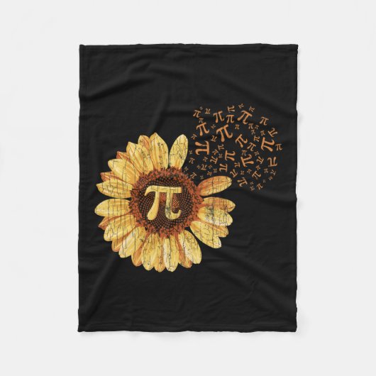 Pi Apparel Pi Day Sonnenblume Kleidung Math Funny Fleecedecke (Vorderseite)