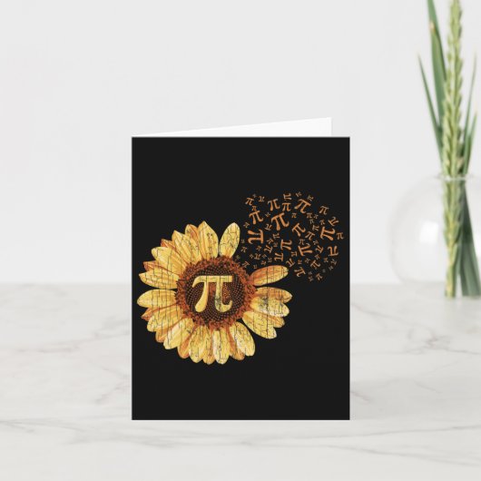Pi Apparel Pi Day Sonnenblume Kleidung Math Funny Karte (Vorderseite)