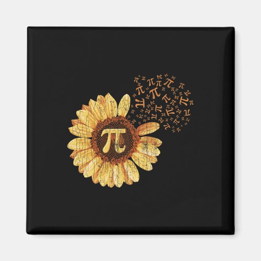 Pi Apparel Pi Day Sonnenblume Kleidung Math Funny Magnet (Vorne)