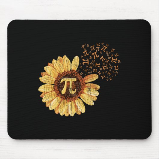 Pi Apparel Pi Day Sonnenblume Kleidung Math Funny Mousepad (Vorne)