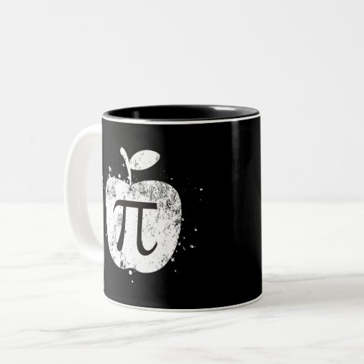 Pi Apple Pie Funny Zweifarbige Tasse (Vorderseite Links)