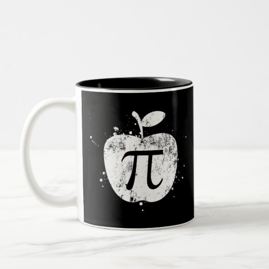 Pi Apple Pie Funny Zweifarbige Tasse (Links)
