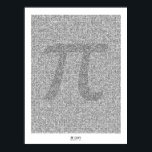 Pi art bis 31.415. Dezimalstelle mit großem Pi Poster<br><div class="desc">Wenn Wissenschaft mit moderner Kunst zu tun hat! Dies ist die wahre grafische Darstellung dessen, wie Pi zur 31.415. Ziffer hinter dem Dezimalpunkt aussieht. Jeder Grau-Schatten stellt eine Ziffer von 0 bis 9 dar. Der große Pi im Hintergrund ist durch die Ränder der Quadrate sichtbar, aber die Grautöne für jede...</div>
