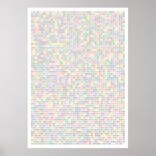 Pi art - Pi bis 3.141. Dezimalstelle Poster
