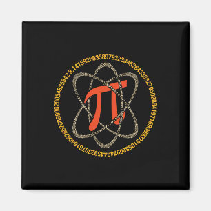 Pi Atom - Pi Day and Mathe Lover Gift Magnet