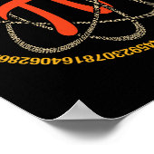 Pi Atom - Pi Day and Mathe Lover Gift Poster (Ecke)
