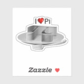 Pi auf einem Silberplatter Aufkleber (Blatt)