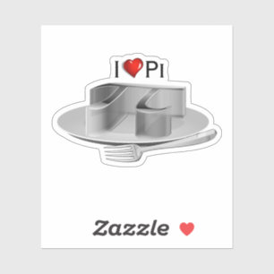 Pi auf einem Silberplatter Aufkleber