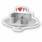 Pi auf einem Silberplatter Aufkleber (Vorderseite)