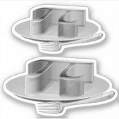 Pi auf einem Silberplatter Aufkleber (Vorderseite)