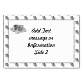 Pi auf einem Silberplatter Tischnummer (Rückseite)