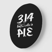 Pi Backwards is Pie Große Wanduhr (Winkel)