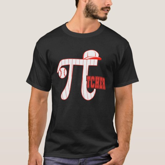 Pi Baseball Pitcher 3 14 Pi Day Math Science & S T-Shirt (Vorderseite)