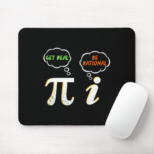 Pi Be Rational Get Real - Mathematiklehrer - Math Mousepad (Mit Mouse)