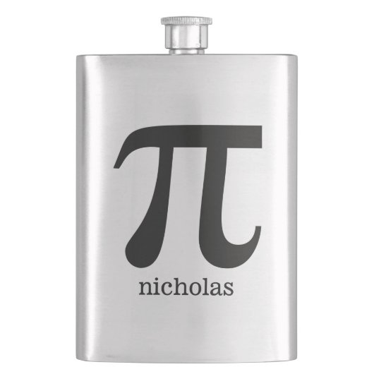 Pi benutzerdefinierter Monogramm-Kolben Flachmann (Vorderseite)
