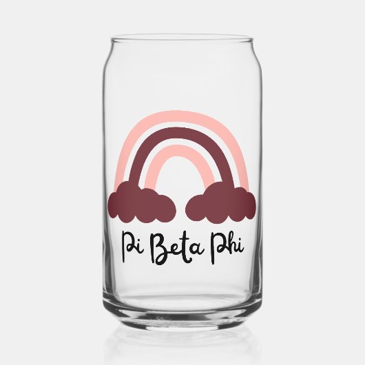Pi Beta Phi Griechische Schwesternschaft Rotwein R Dosenglas (Rückseite)