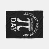 Pi Birthday Math Day Vintag Fleecedecke (Vorderseite (Horizontal))
