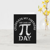 Pi Birthday Math Day Vintag Karte (Gelbe Blume)