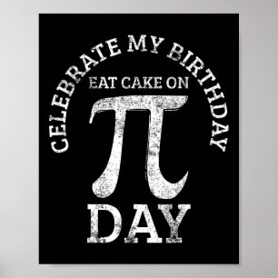 Pi Birthday Math Day Vintag Poster
