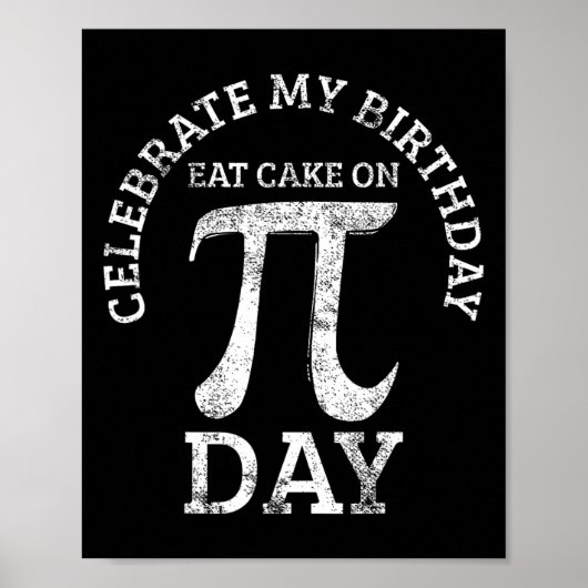 Pi Birthday Math Day Vintag Poster (Vorne)
