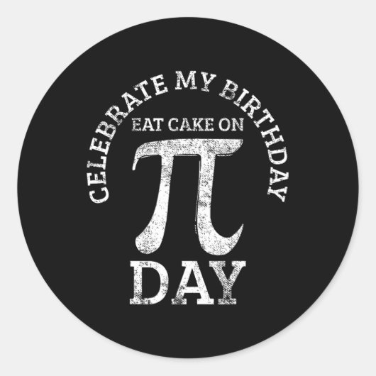 Pi Birthday Math Day Vintag Runder Aufkleber (Vorderseite)
