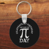 Pi Birthday Math Day Vintag Schlüsselanhänger (Vorderseite)